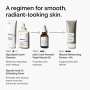 Regimen Infographic of 100% Cold-Pressed Virgin Marula Oil